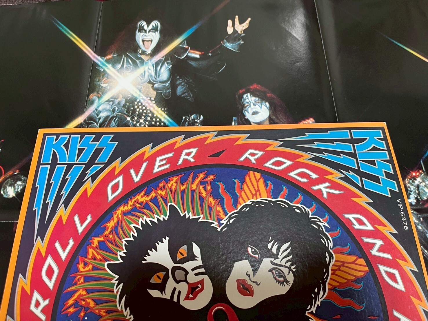 KISS ROCK AND ROLL OVER CASABLANCA VIP-6376 JAPAN VINYL LP & Poster
