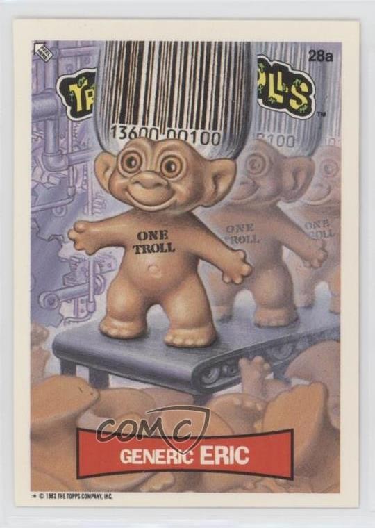 1992 Topps Trash Can Trolls Generico Eric #28a 4ye