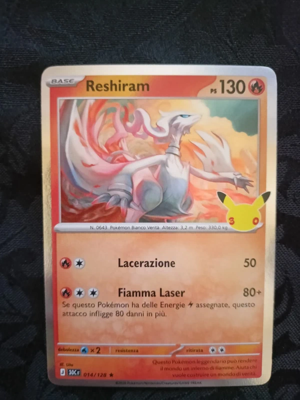Pokémon 30th Anniversary Reshiram 14/128 Italiano