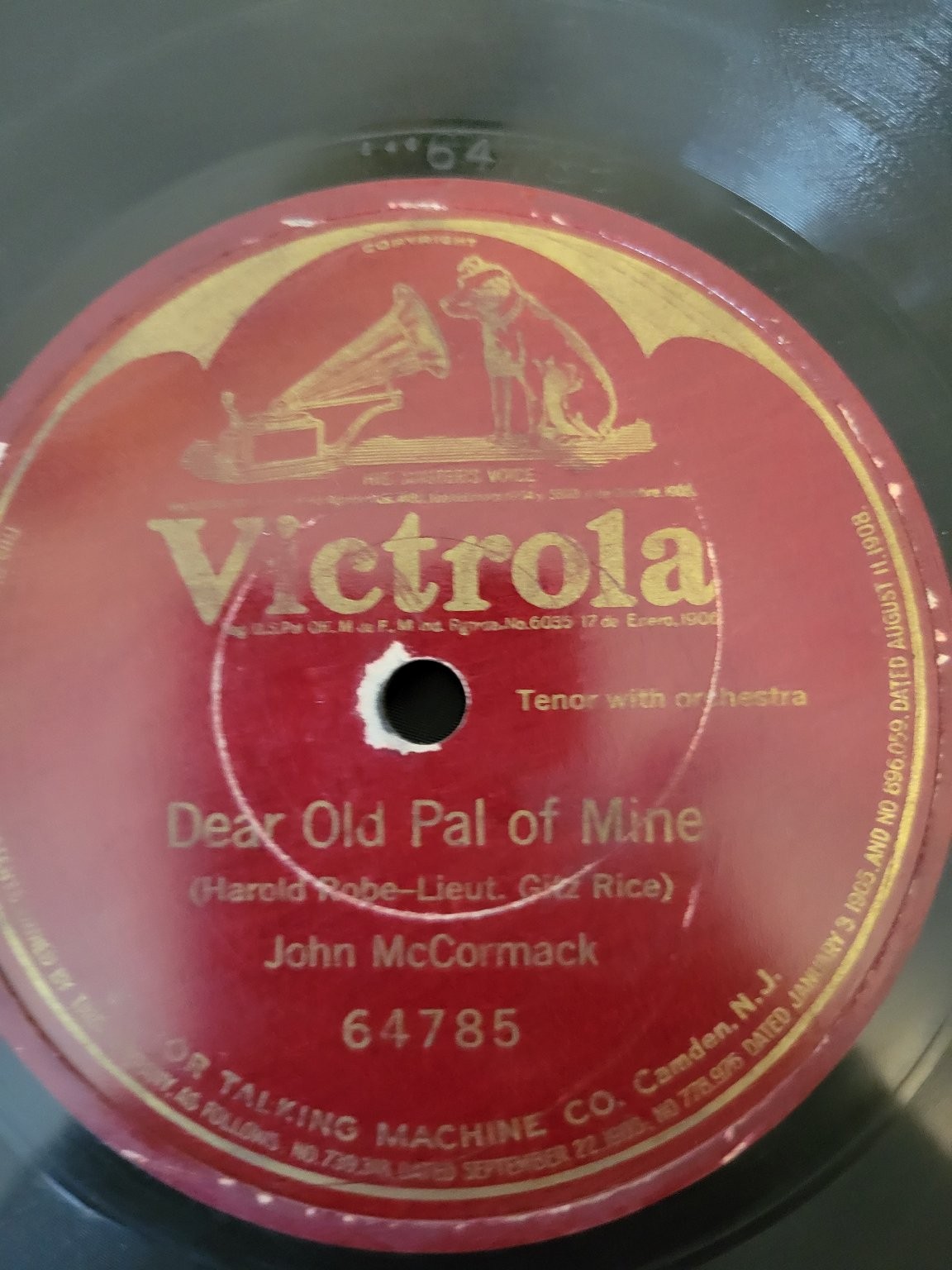 John McCormack - Dear Old Pal Of Mine 10" 78 RPM Victrola Record