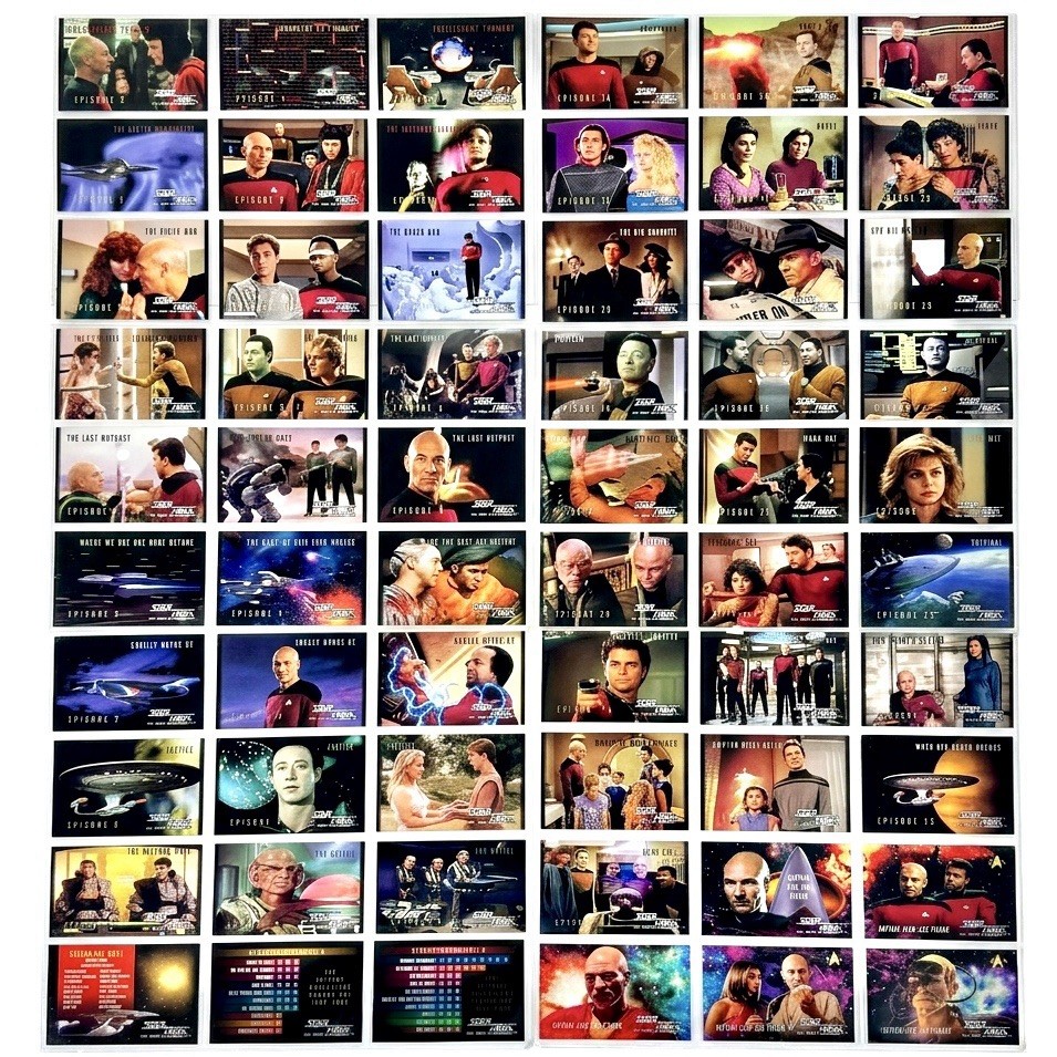 Star Trek TNG Card Lot 107+ 1994 SkyBox Near-Run Ep 1-26 + 40 Foils