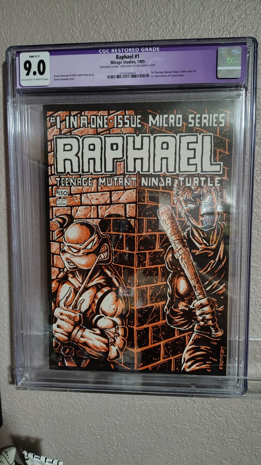 Raffaello 1 prima stampa 1985 CGC 9.0 etichetta viola