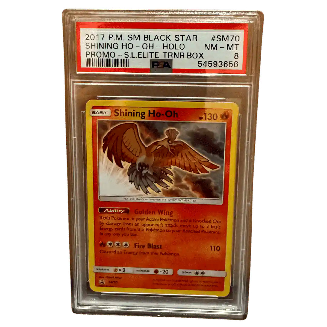Shining Ho-Oh Holo PSA 8 2017 Pokemon Sun & Moon Black Star Promo S.L ETB #59