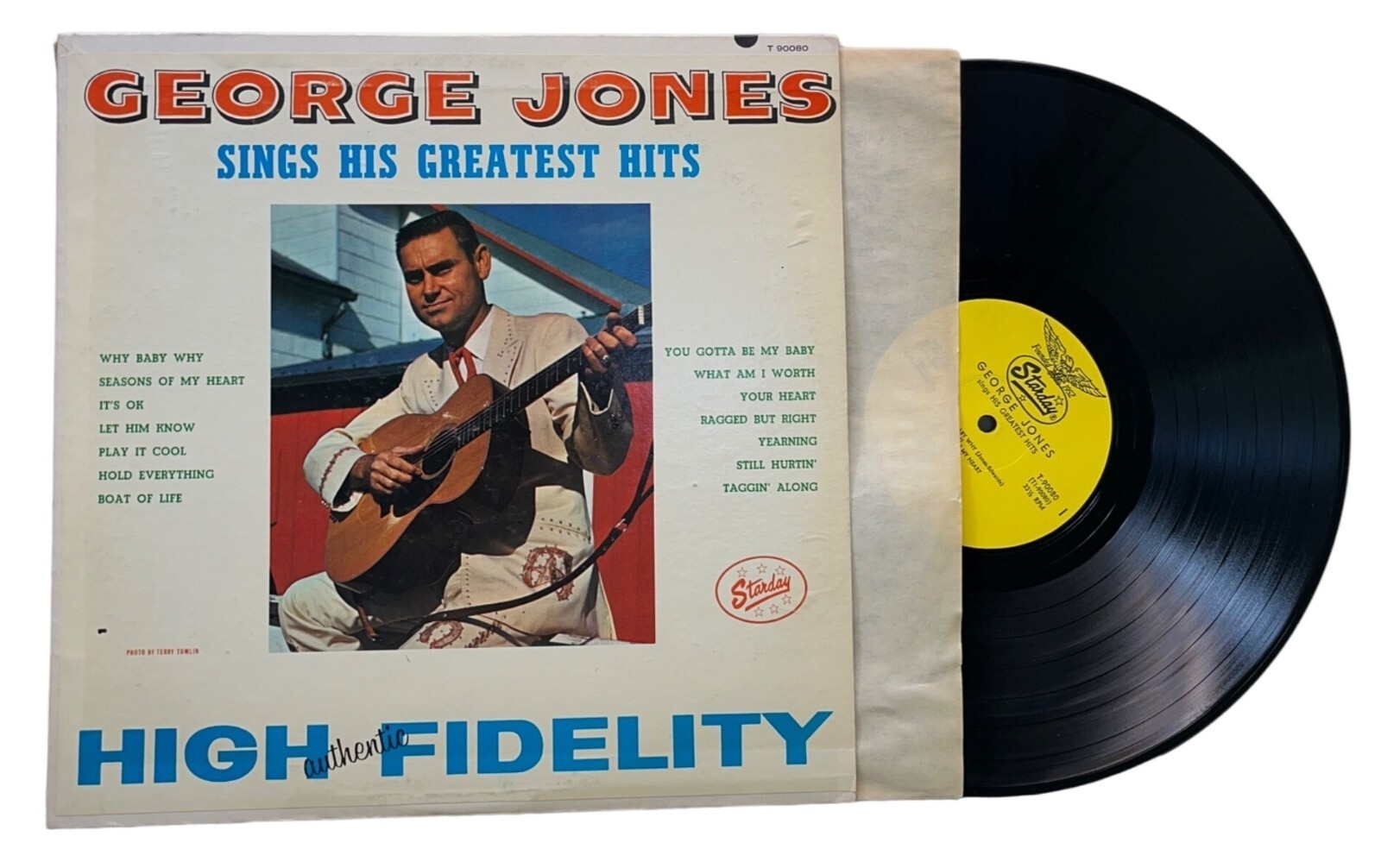 George Jones Sings His Greatest Hits LP Country Starday Mono T 90080