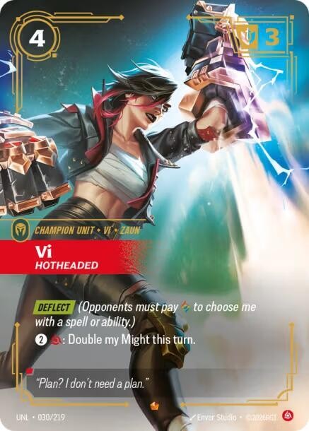 Vi, Hotheaded [Unleashed] 030/219 NM Foil