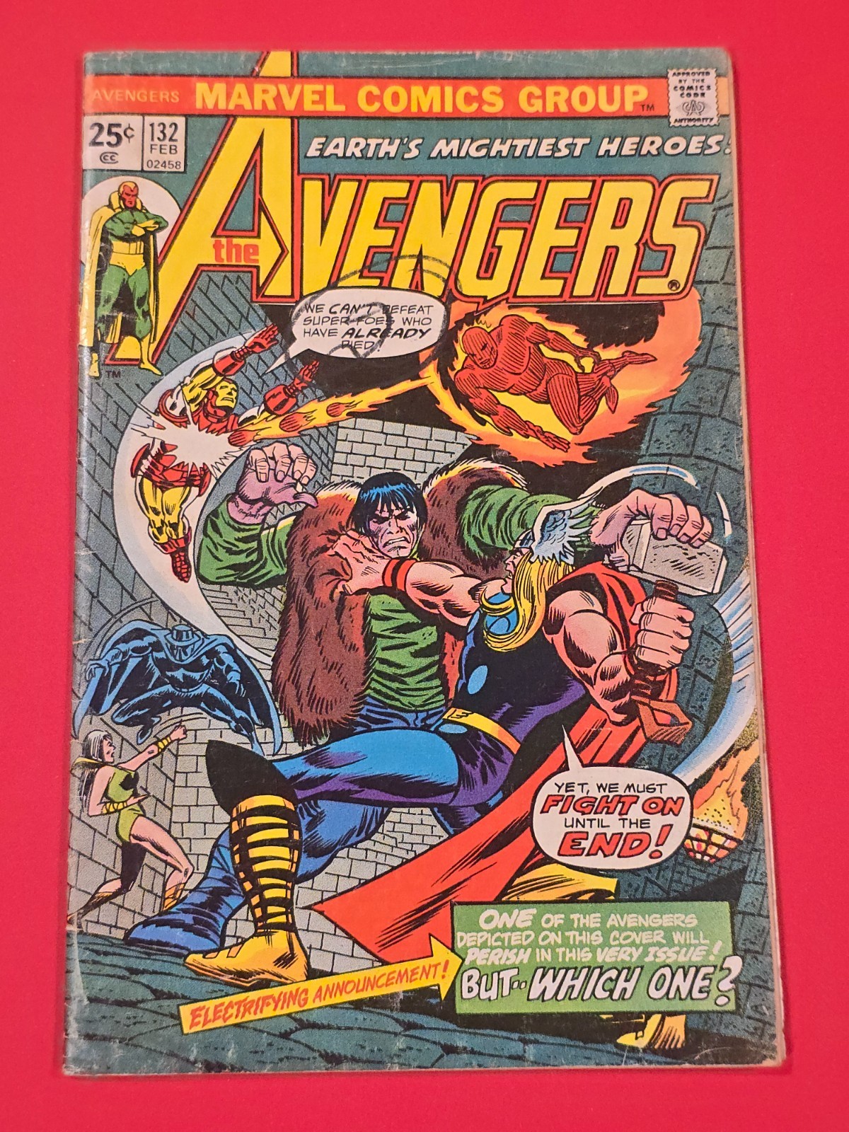 Avengers #132 1975 Marvel Kang War Legion of the Unliving Thor