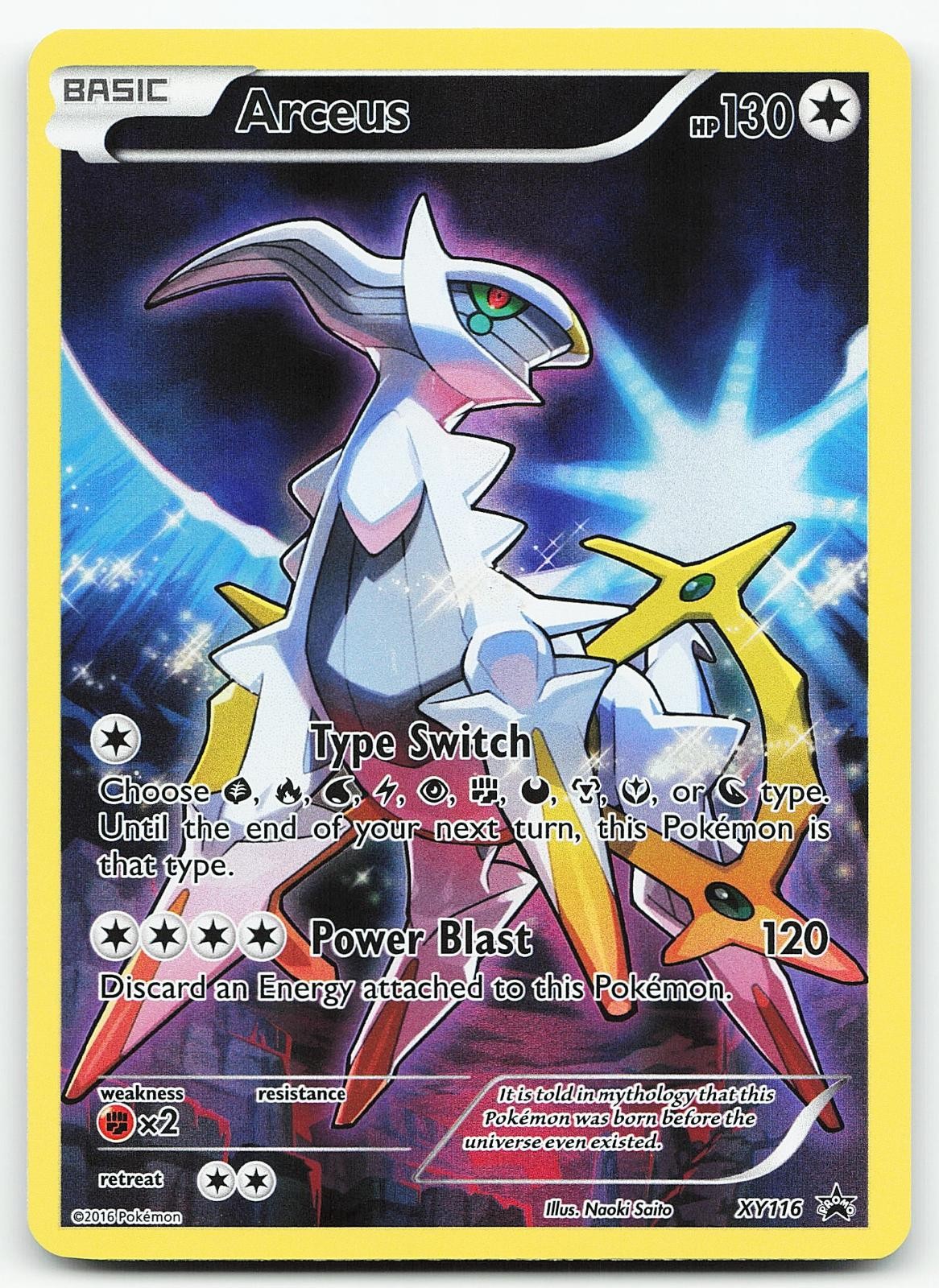 Pokemon Arceus XY116 XY Promo Holo quasi nuovo