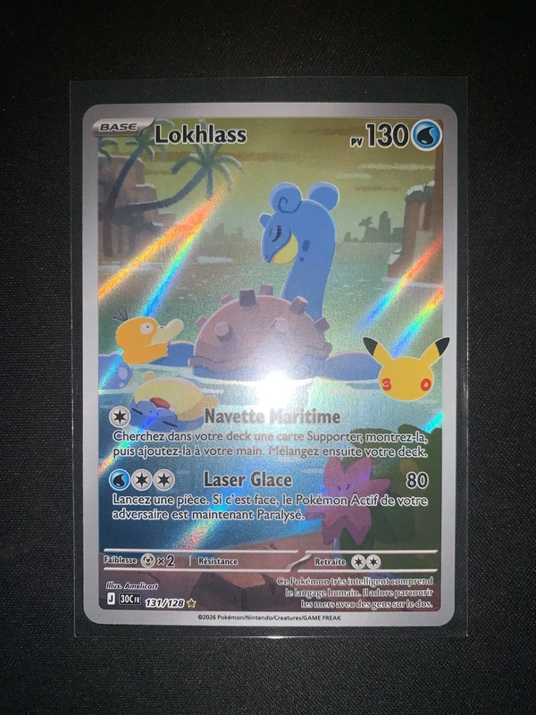 Carte Pokemon lokhlass ar 131/128 30ans me5.5 fr