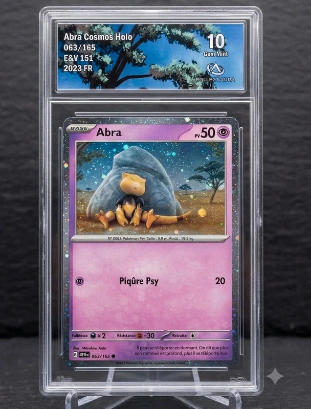 Carte Pokémon Abra Cosmos Holo 063/165 E&V 151 2023 FR CollectAura 10