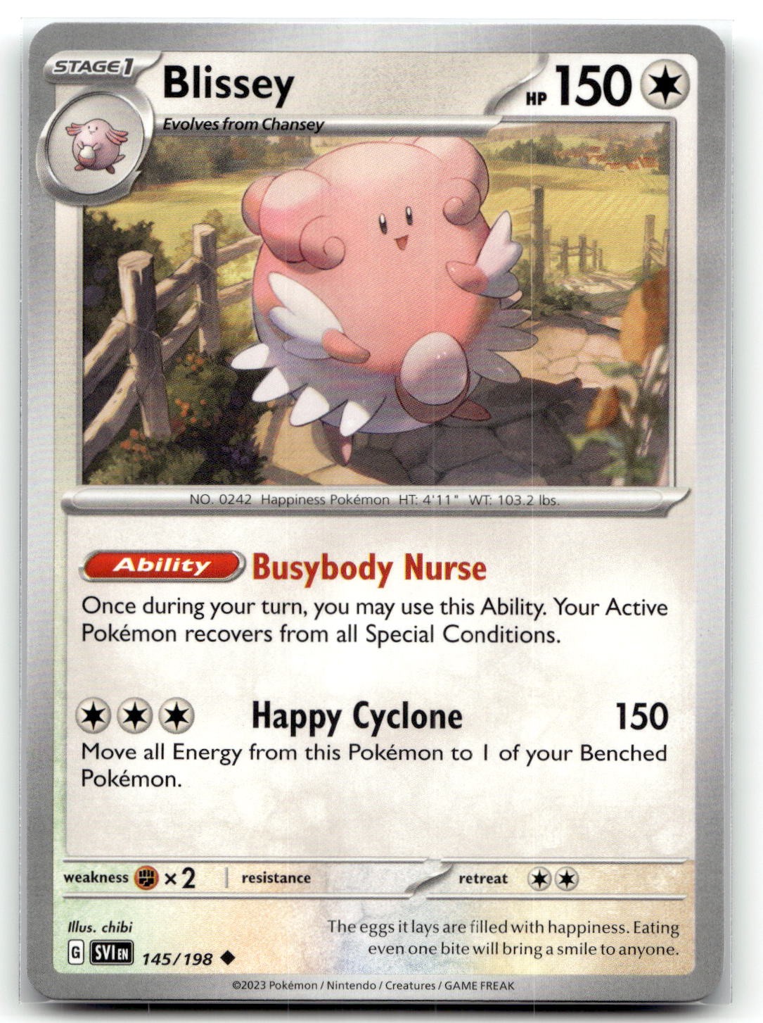 Blissey 145/198 SV01: Set Base Scarlatto e Viola Pokemon non comune TCG NM