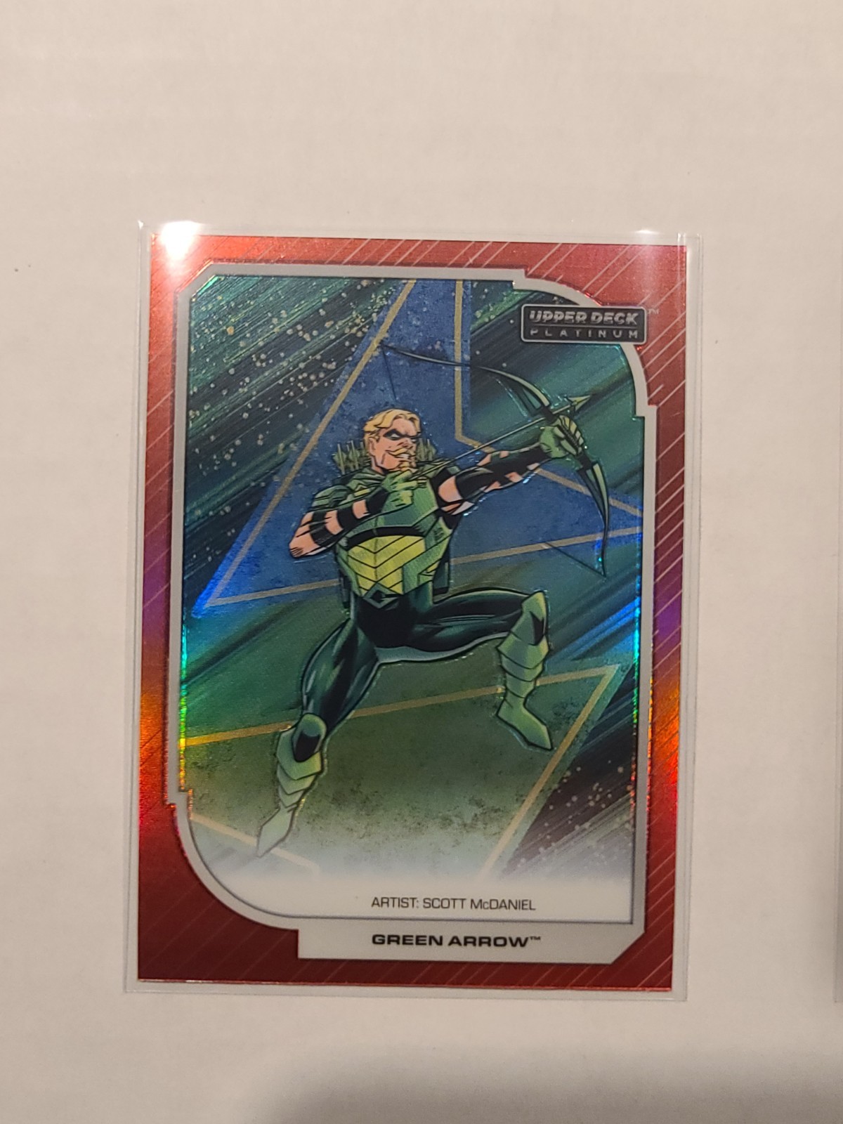 2026 Upper Deck Platino DC Freccia Verde #87 Rosso Arcobaleno Parallelo