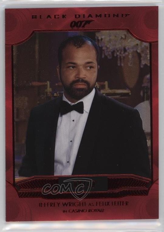 2025 James Bond Black Diamond Red Spectrum /49 Jeffrey Wright Felix Leiter ob9