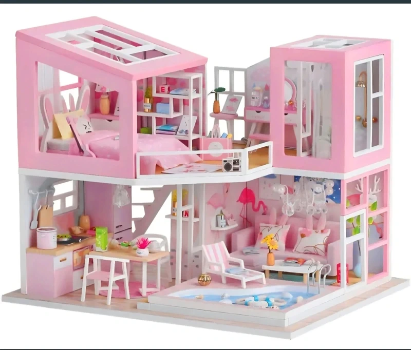 Casa de muñecas AZUL
- Estructura de madera y plástico.iniatura Rosa