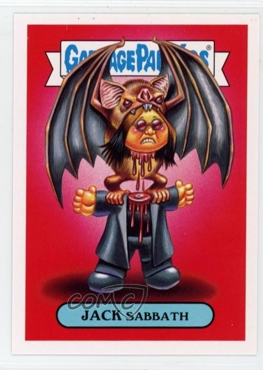 2017 Topps Garbage Pail Kids Battle of the Bands Metal Sticker Jack Sabbath 4xt
