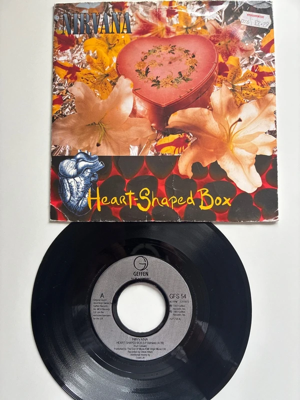Vinilo single nirvana heart-shaped box
