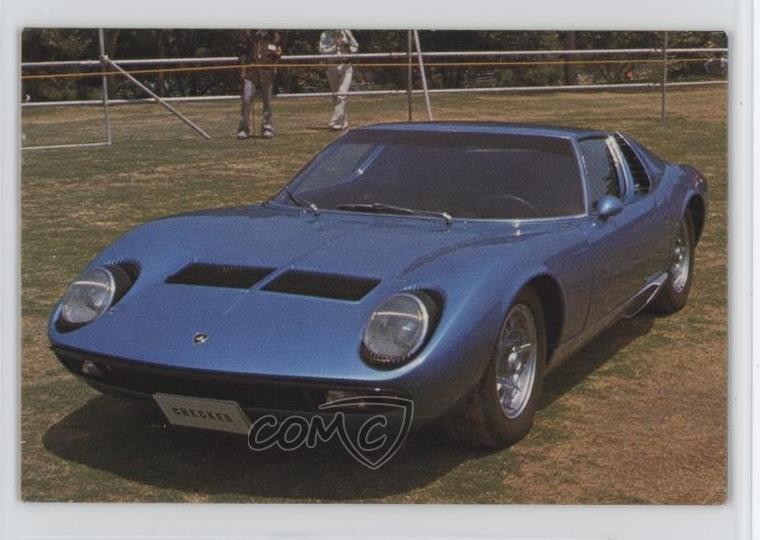 1983 Myojo Noodle Mecha Cards World Dream Cars Series Lamborghini Miura #17 07qw