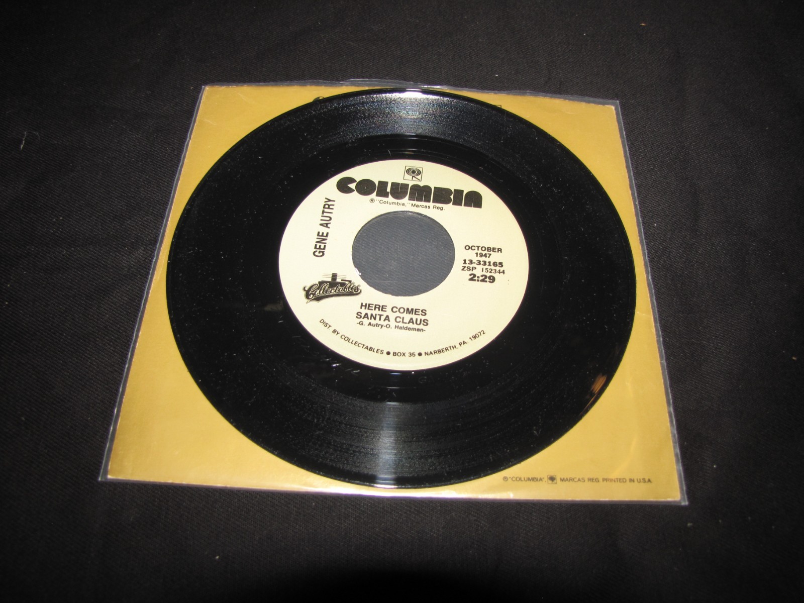 GENE AUTRY - HERE COMES SANTA CLAUS  / RUDOLPH THE RED NOSE REINDEER - 7" SINGLE