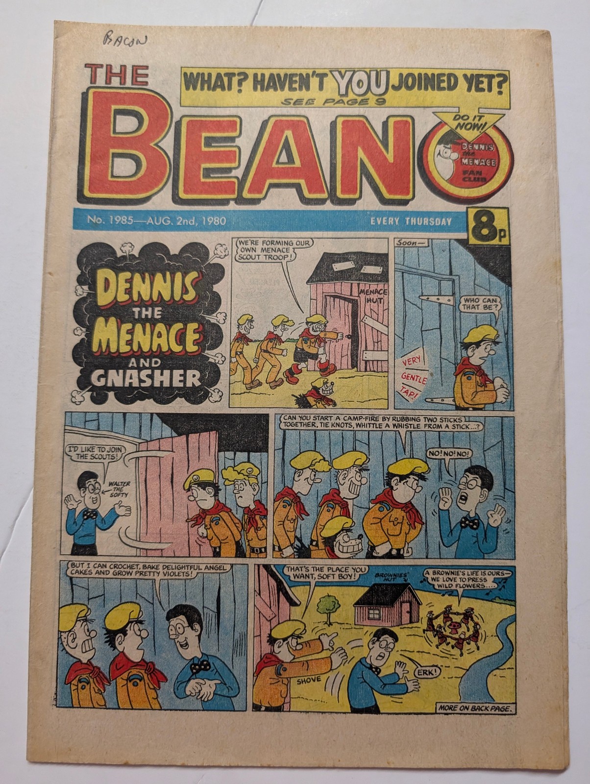Beano Comic No 1985, August 2nd 1980.