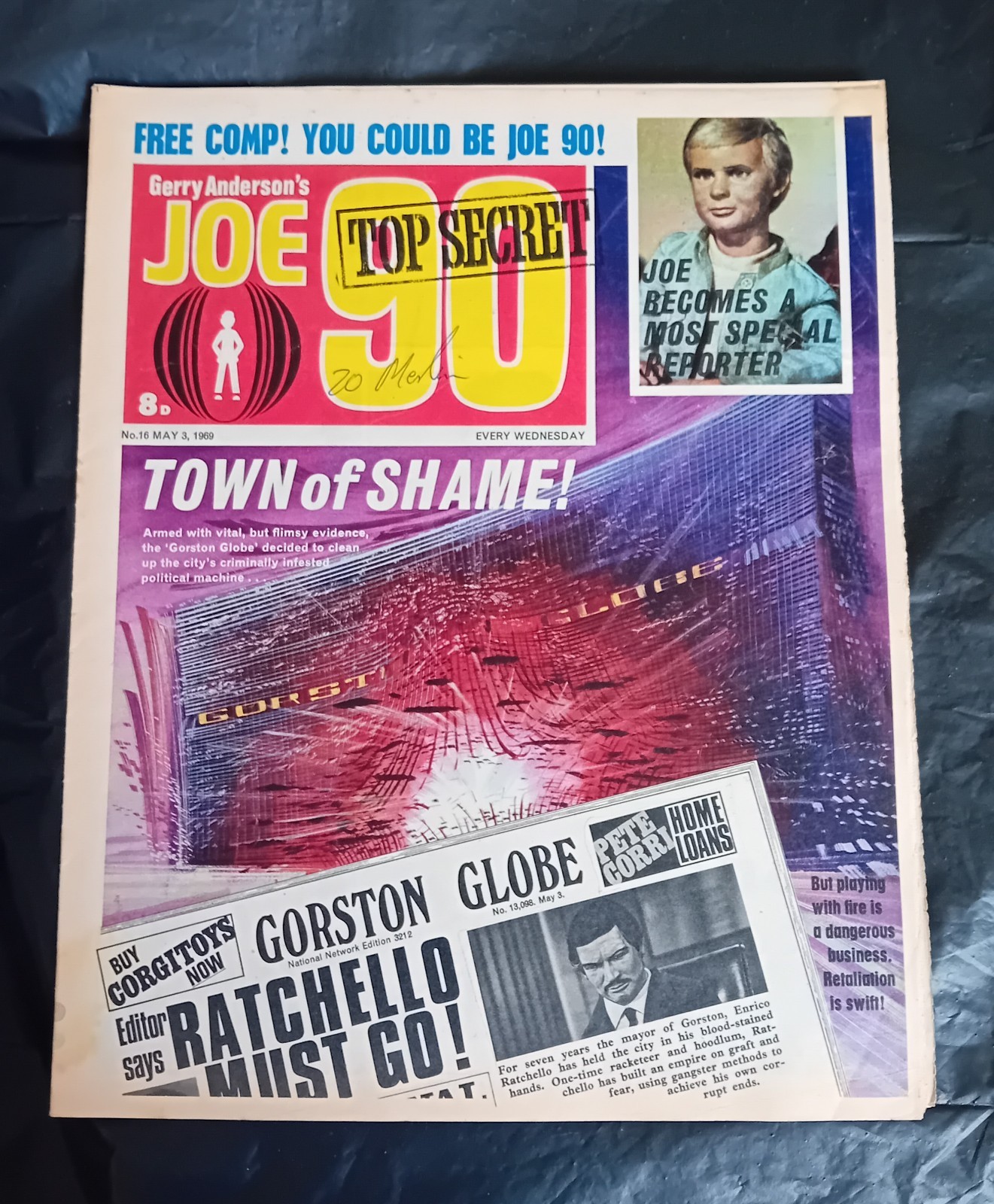 Joe 90 comic #16 (03/05/1969).  Star Trek/Land of Giants/The Champions. VGC