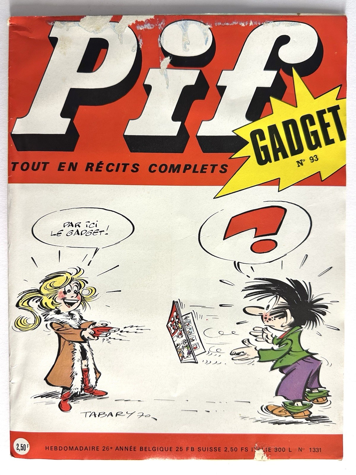 PIF GADGET N° 93 - COMPLET, JEUX NON FAITS DE 1970