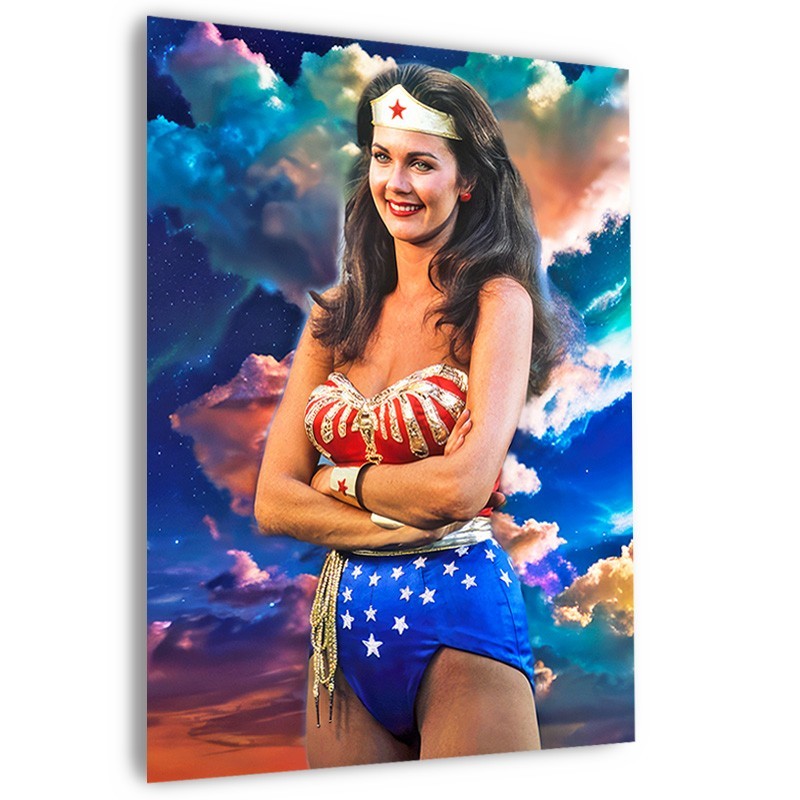 LYNDA CARTER Wonder Woman attrice diva ACEO carta stampa artistica di RoStar #4/7