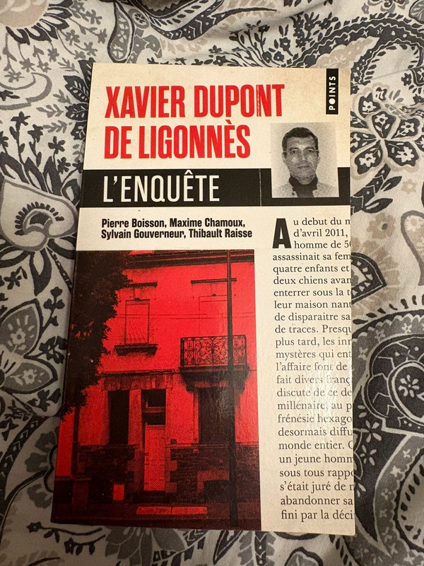 Livre Xavier Dupont de Ligonnès l’enquête