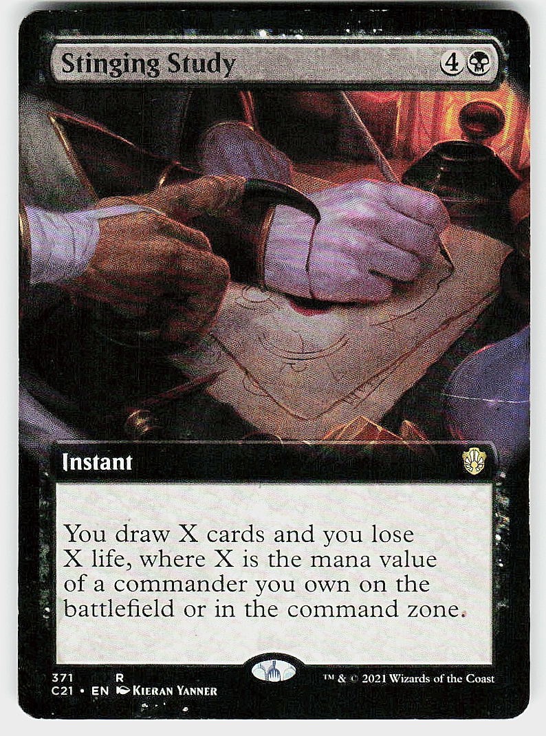 Stinging Study (Extended Art) Commander 2021 371 DM