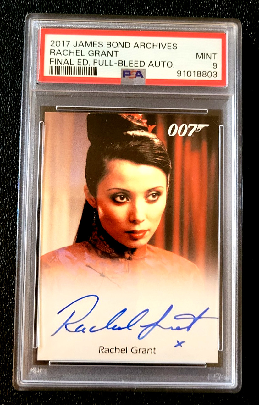 PSA 9 MINT 2017 RACHEL GRANT JAMES BOND 007 AUTOGRAFI AUTO FIRMATI G3717