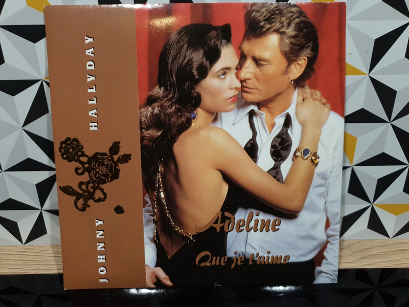 Vinyle 45T Johnny Hallyday - Adeline - Que je t'aime - Hors commerce - 9 juillet 1990
