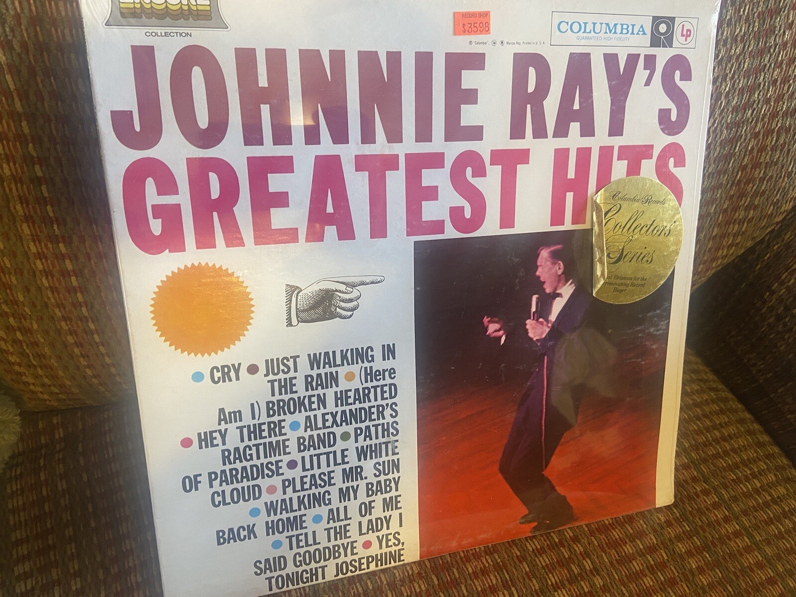 original sealed Johnnie Ray’s Greatest Hits columbia Record vinyl lp new encore