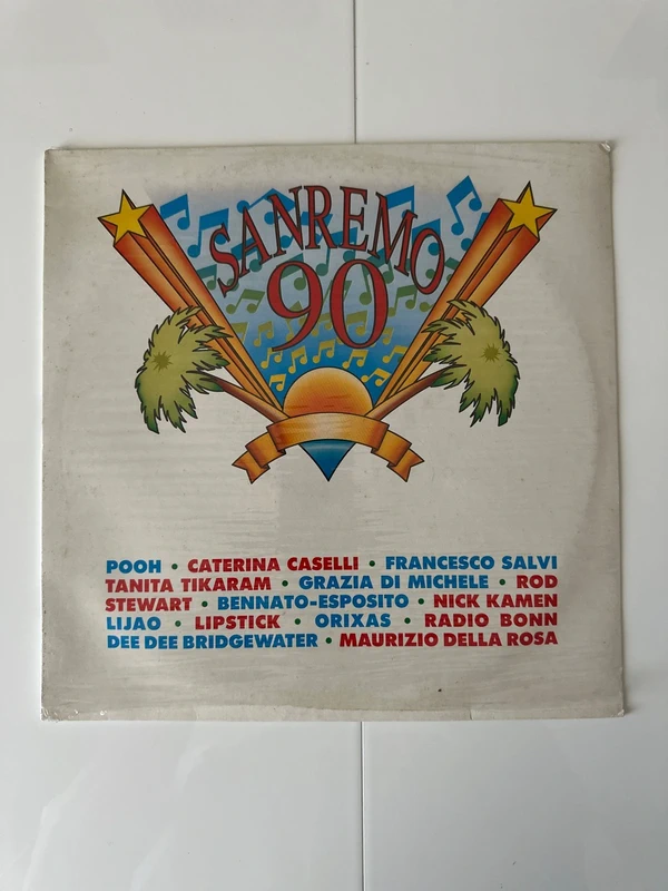 Disco in vinile vintage compilation ufficiale Sanremo 90