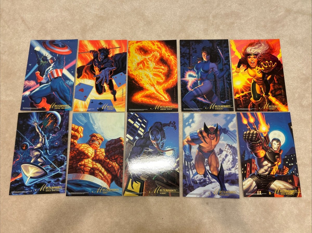 1994 Marvel Masterprints 10 Jumbo Prints  HILDEBRANDT BROTHERS