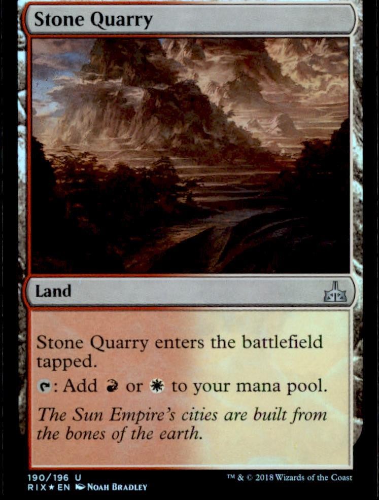 Stone Quarry 190 Uncommon Rivals of Ixalan Magic: The Gathering Near Mint