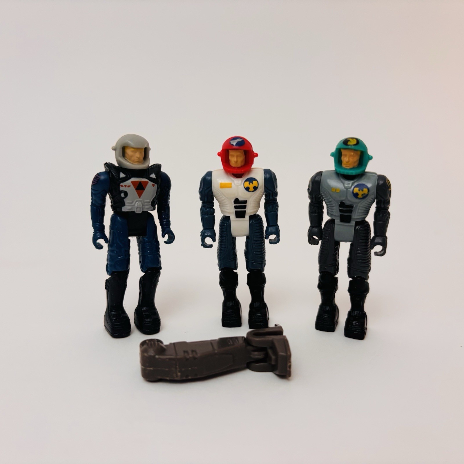 Vintage Coleco 1986 Starcom set di 3 action figure miste giocattoli calamita funzionante