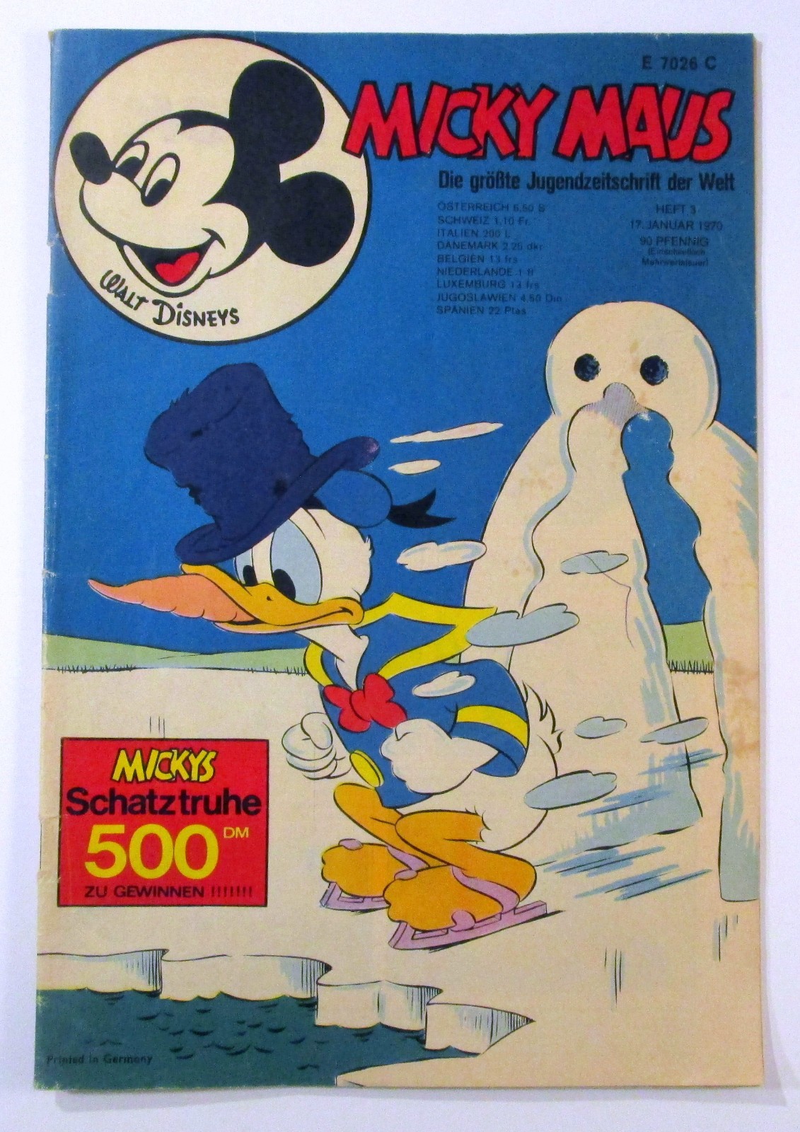 Topolino 1970 fascicolo 3 del 17 gennaio 1970 Walt Disney originale Ehapa Editore