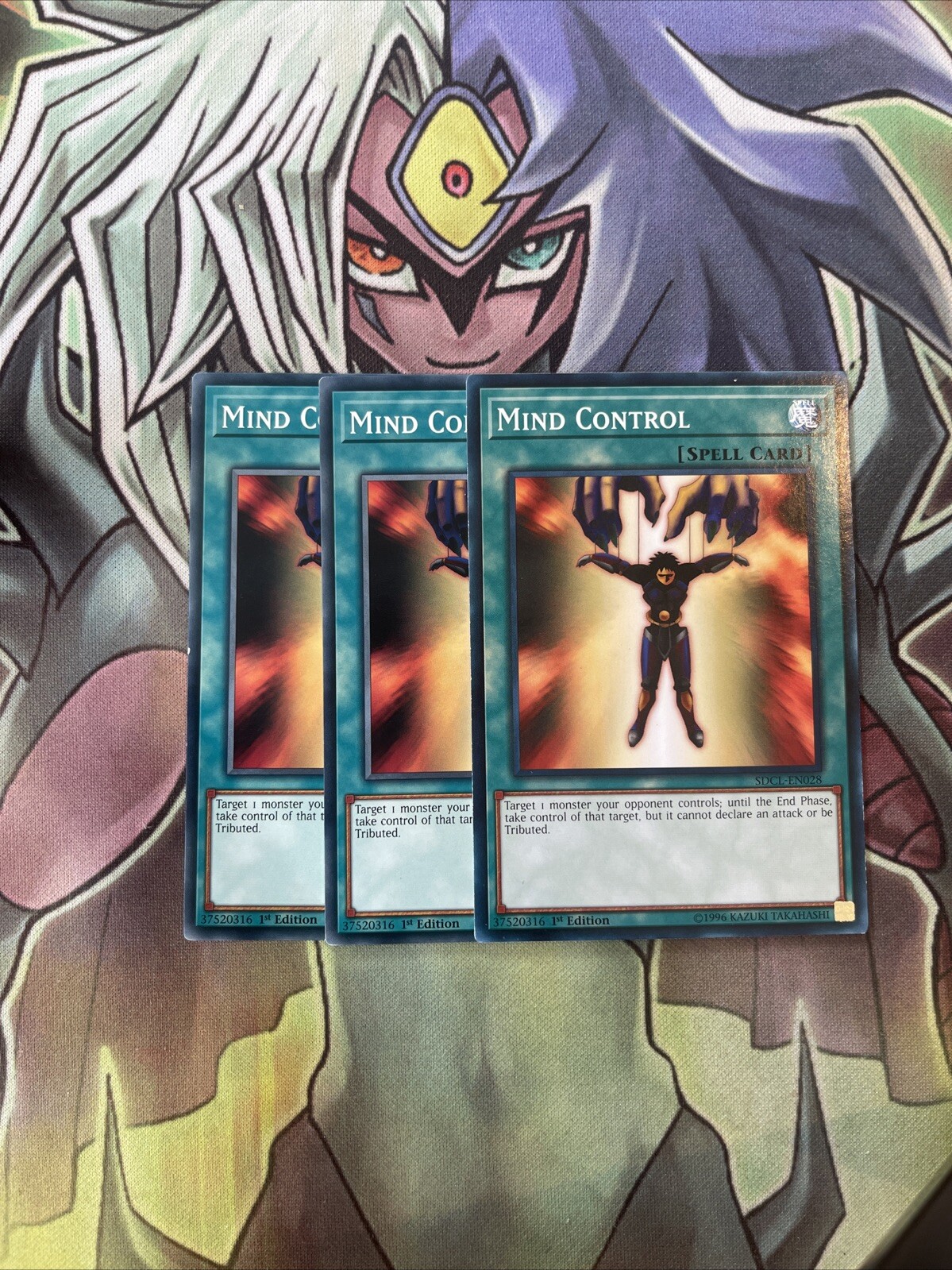 SDCL-EN028 x3 Mind Control Common Excellent Condition Yugioh -