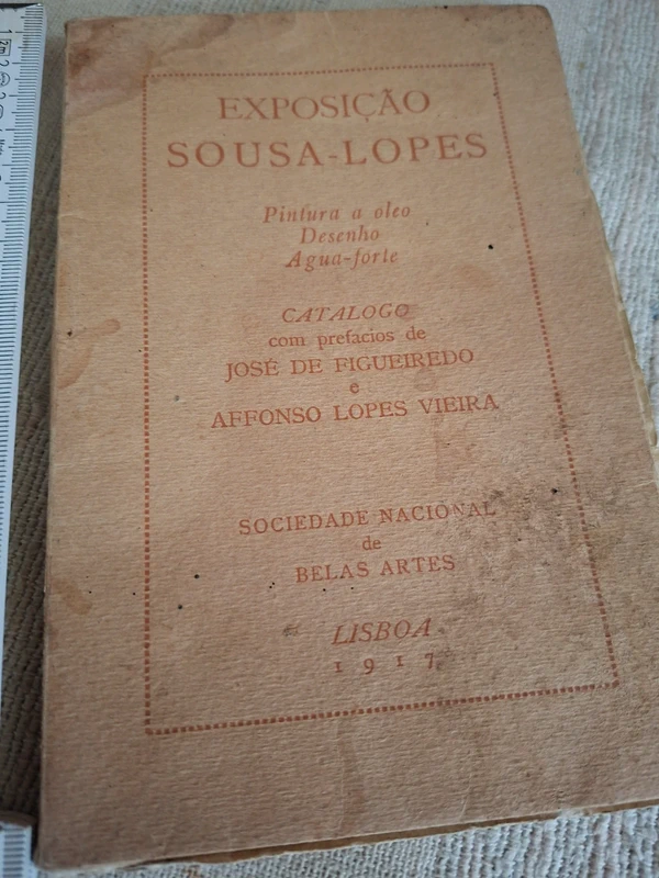 Livro Catálogo de exposição do pintor Sousa Lopes natural de Leiria
