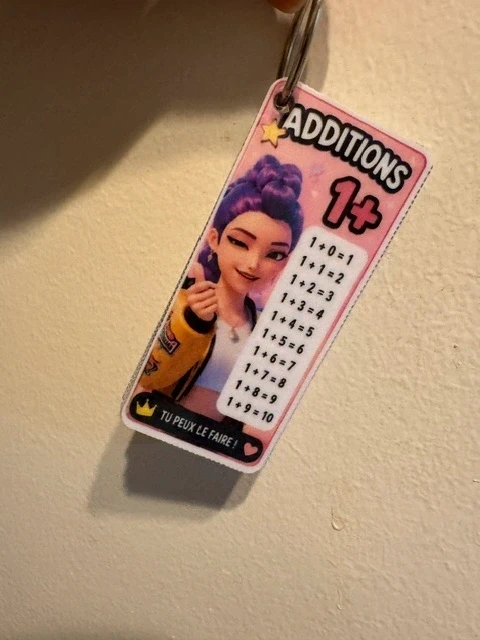 Cartes addition kpop 1 à 10