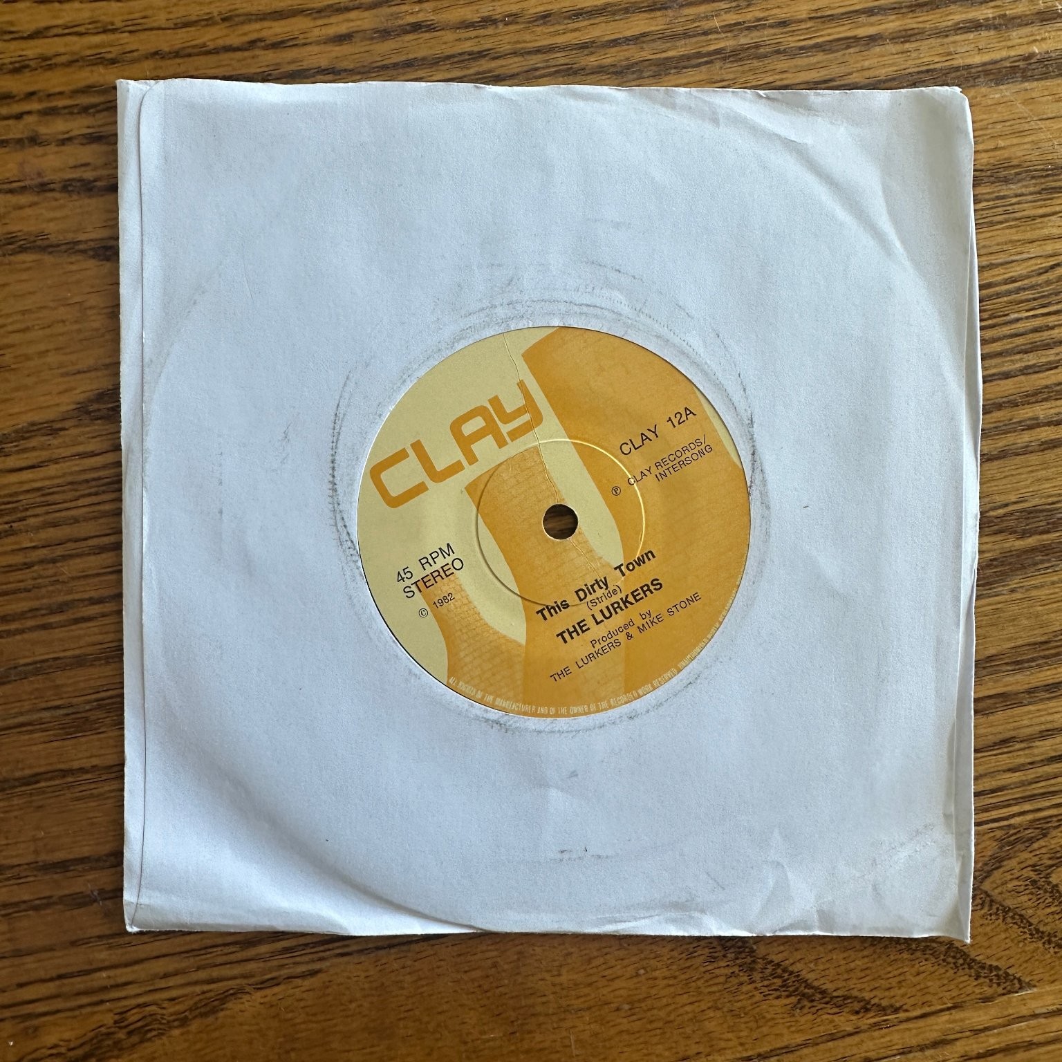 The Lurkers - This Dirty Town / Wolf At The Door 7" Single 1982 Clay Punk 45 RPM