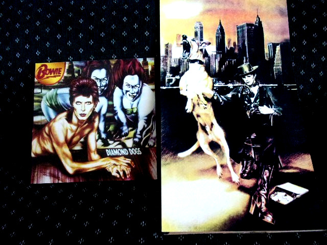David Bowie Diamond Dogs vinyl LP 2017 EX+/EX+ with free Diamond Dogs poster