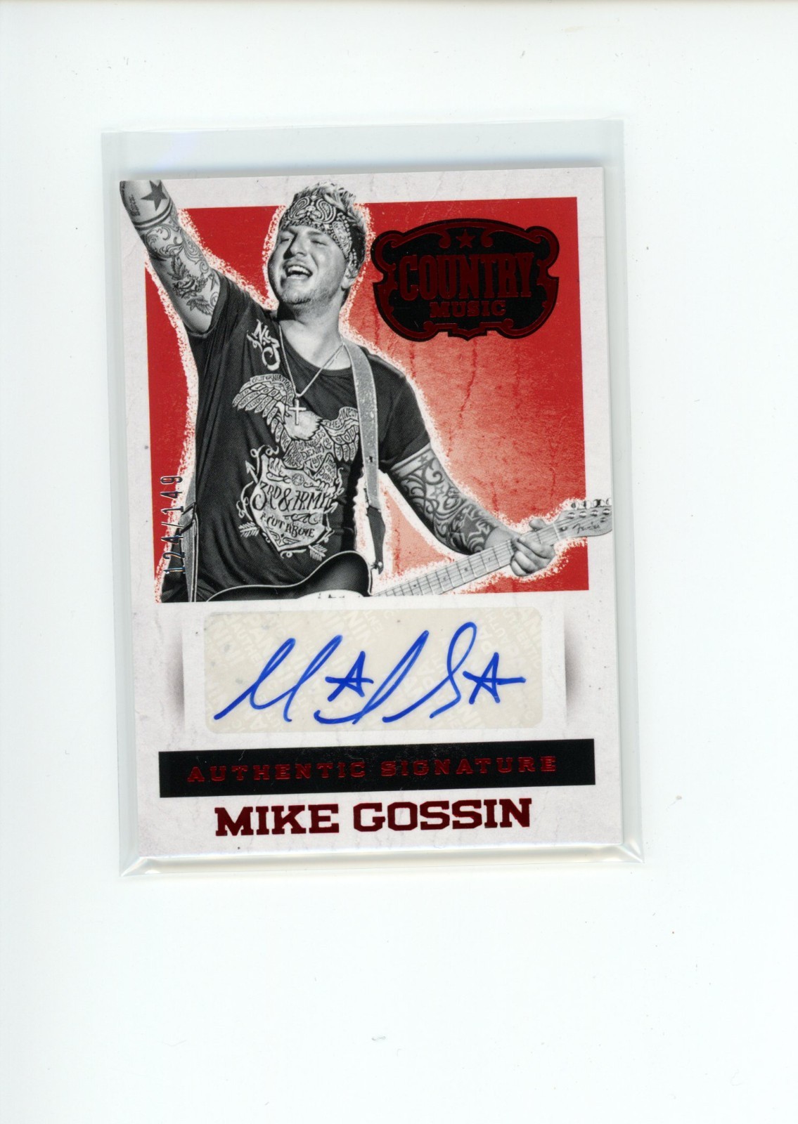 2014 Panini Country Music Mike Gossin #S-MG Red Signature Auto 124/149