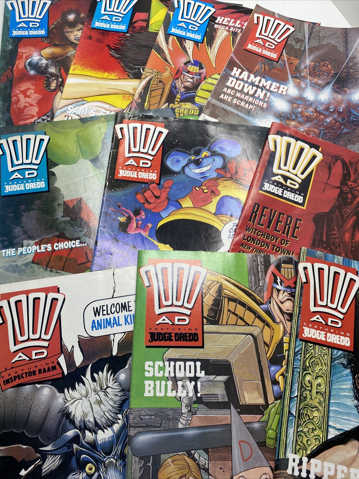 2000AD Comic Bundle / Job Lot x 10 Progs from 1991 -   Judge Dredd