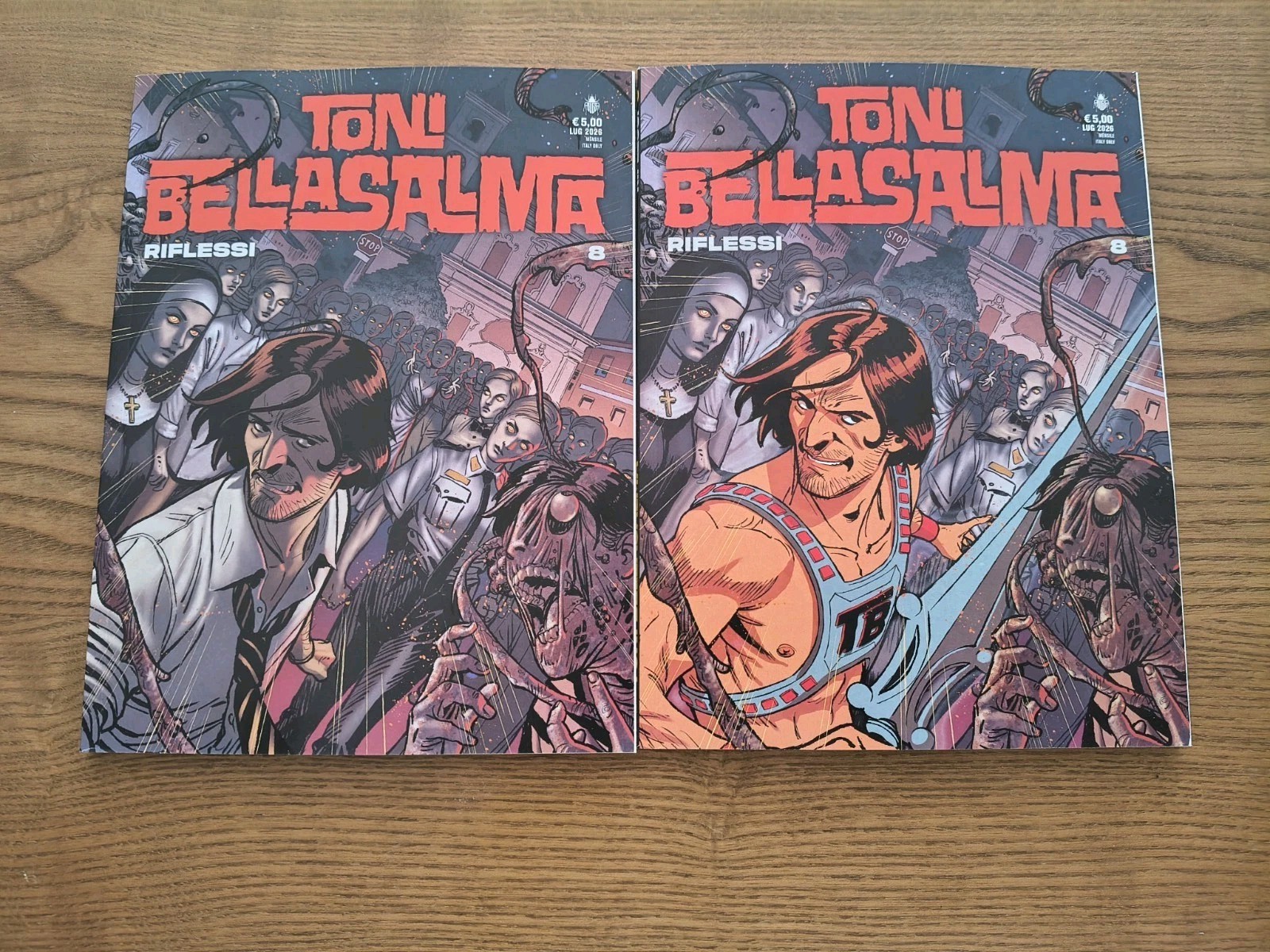 TONI BELLASALMA 8 RIFLESSI REGULAR + VARIANT BUGS COMICS