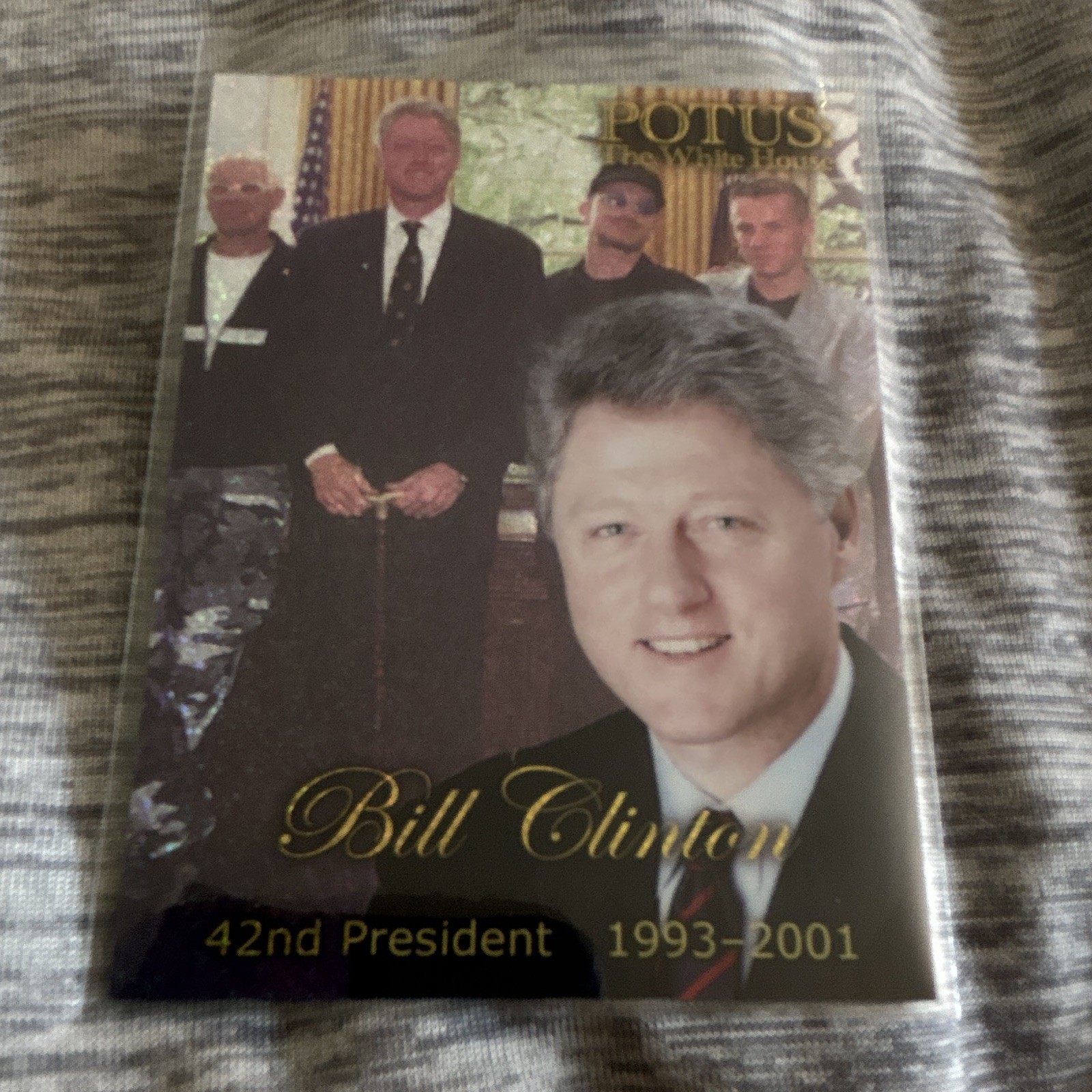 Autografo storico Co POTUS La Casa Bianca Bill Clinton 2025 #42 inserto 28/30
