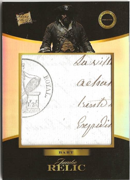2025 Piece of the Past Pirates Black Bart Handwritten French Postal Relic