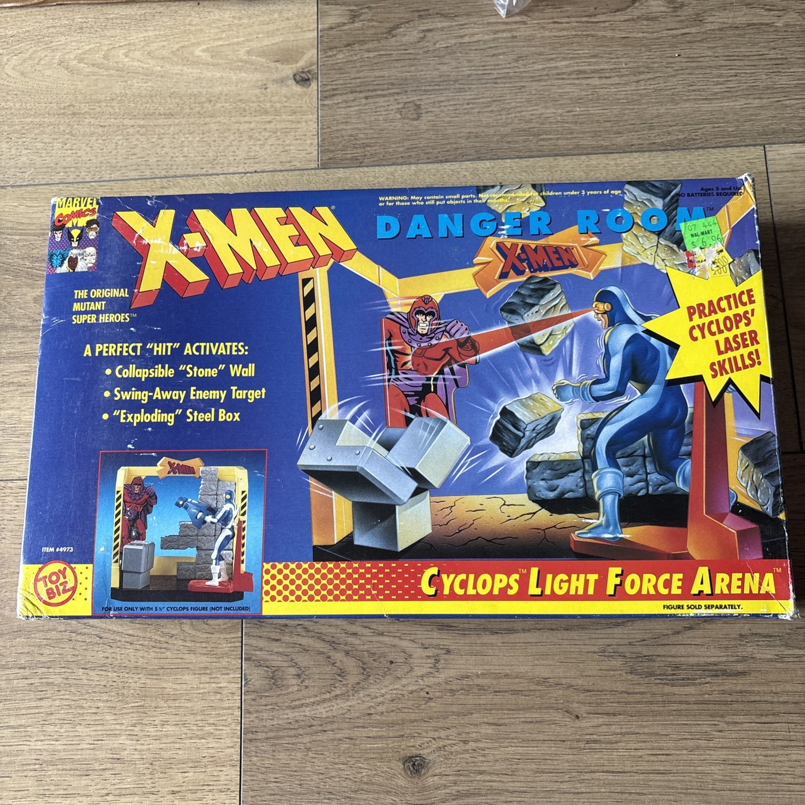 X-Men Toybiz Ciclopi Forza di Luce Arena Pericolo Stanza Nuovo Con Scatola