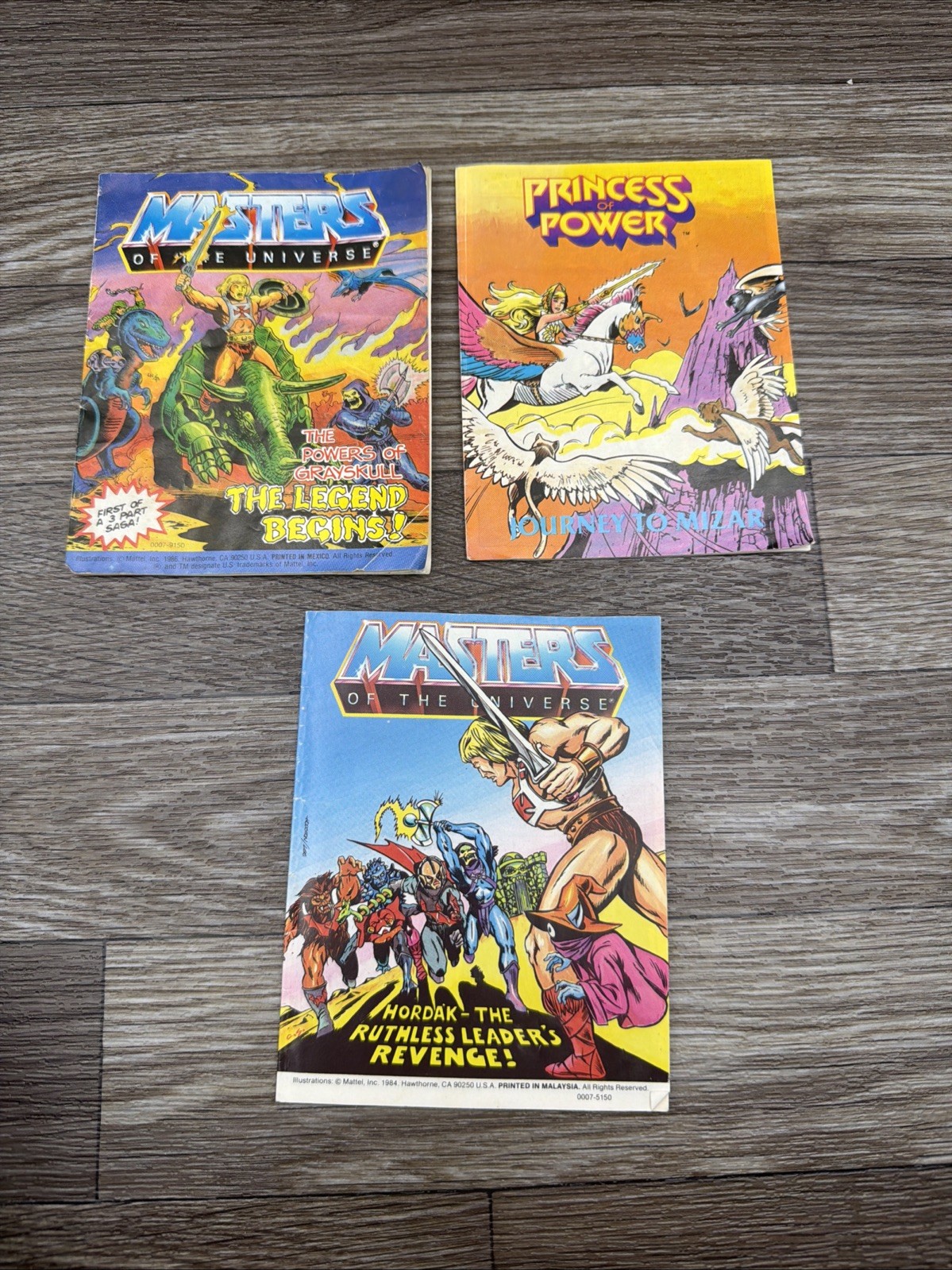 He-Man Masters Of The Universe Classics MOTU lotto di 3 mini fumetti vintage!