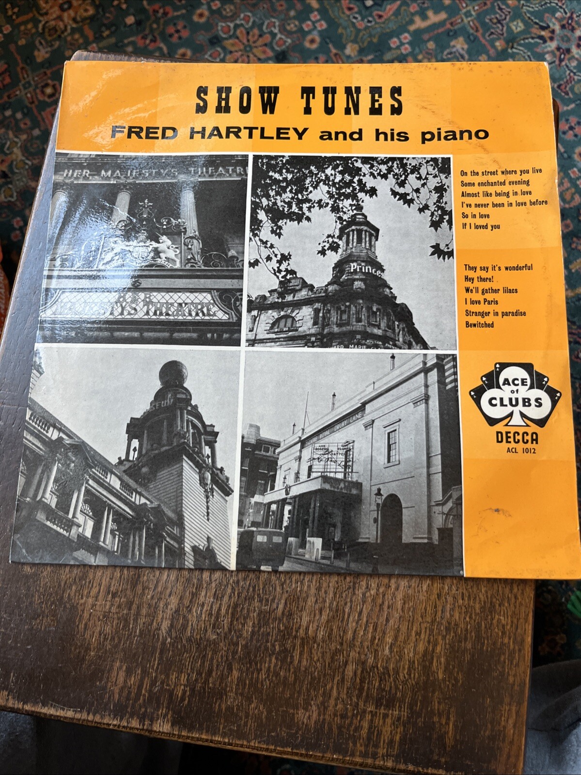 Fred Hartley 12” Vinyl Album Compilation Show Tunes 1960 Ace Of Clubs Original