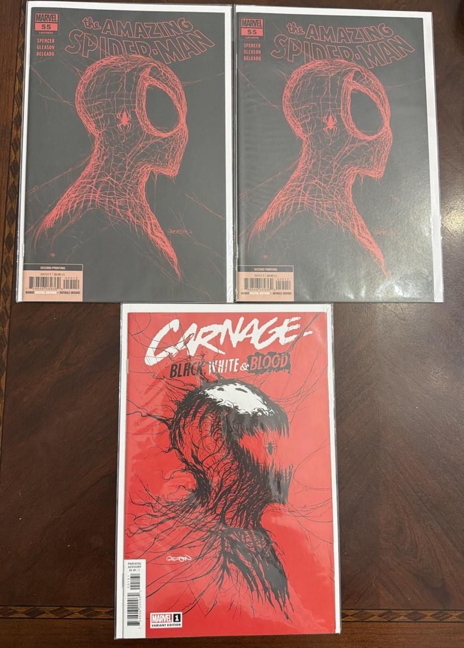 Amazing Spider-Man 55 2nd X2 &  Carnage 1 Webhead Patrick Gleason NM