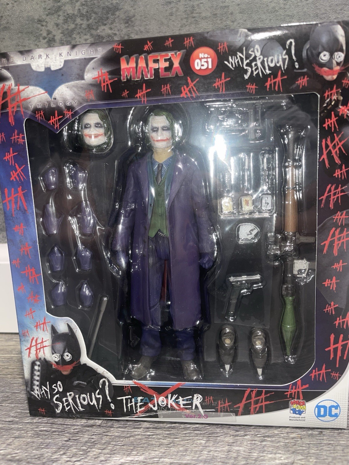 MAFEX n.51 Joker Il Cavaliere Oscuro Ver. Modellino Medicom 2.0 nuovo sigillato